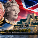 MI5 warning 2026 – King Charles III, Queen Elizabeth II and Union Jack representing Britain's national security.